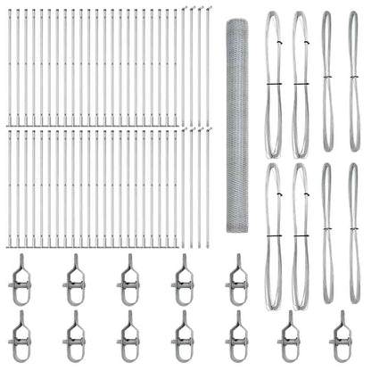 Palo della recinzione Argento 100 x 1,5 m (rete da 25 mm)