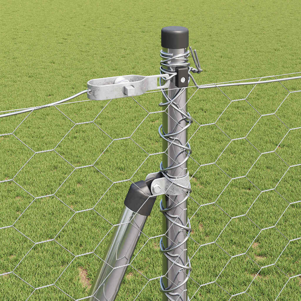 Palo della recinzione Argento 100 x 1,5 m (rete da 50 mm)