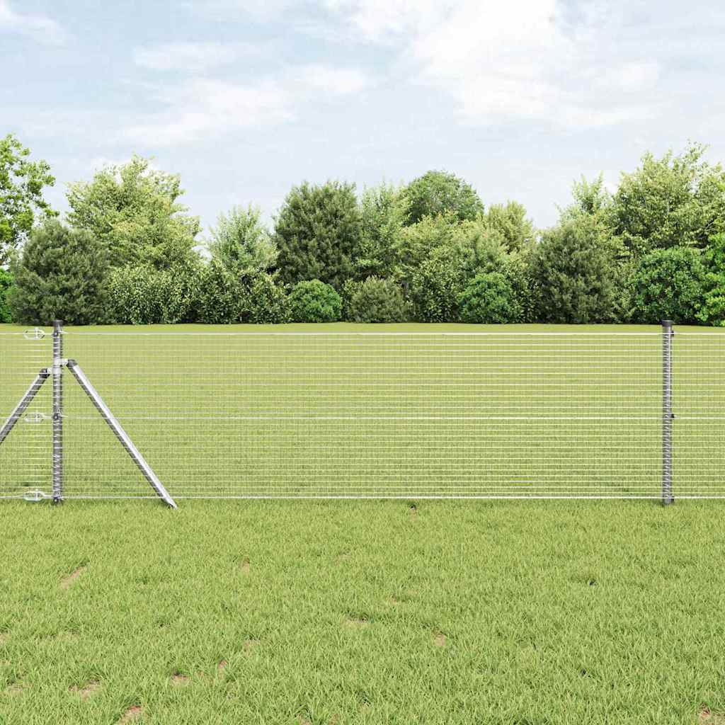 Palo della recinzione Argento 10 x 0,5 m (rete 19 x 19 mm)