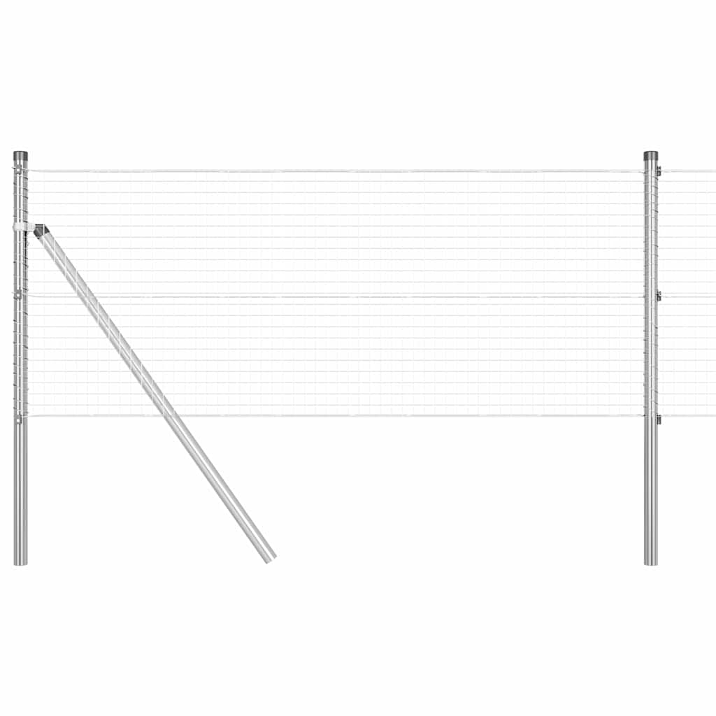 Palo della recinzione Argento 10 x 0,5 m (rete 25 x 25 mm)