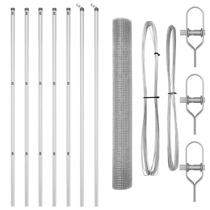 Palo della recinzione Argento 10 x 1 m (rete 19 x 19 mm)