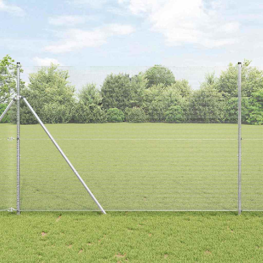 Palo della recinzione Argento 10 x 1,5 m (rete 12 x 12 mm)