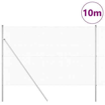 Palo della recinzione Argento 10 x 1,5 m (rete 12 x 12 mm)