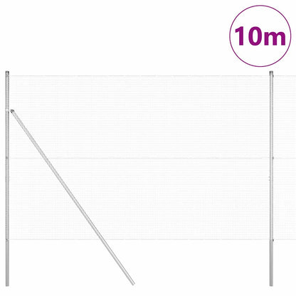 Palo della recinzione Argento 10 x 1,6 m (rete 16 x 16 mm)