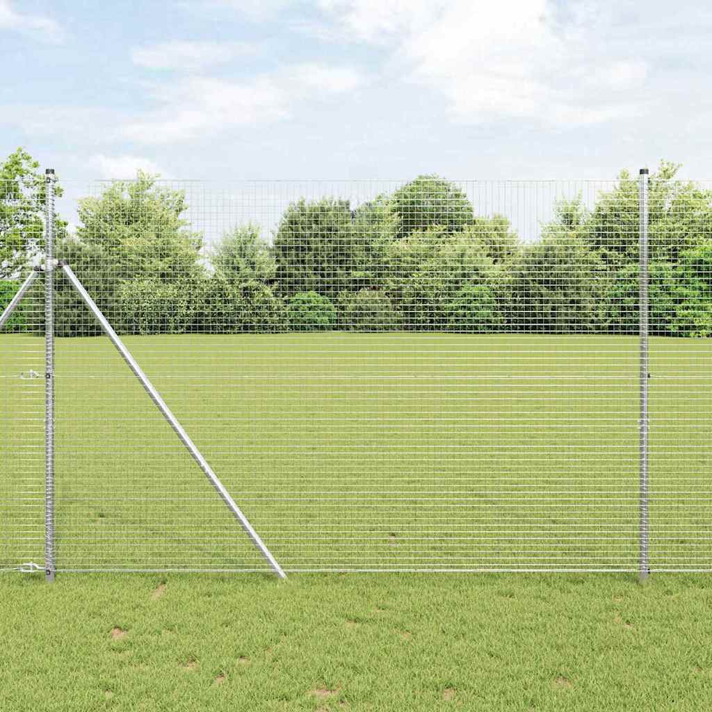 Palo della recinzione Argento 10 x 1,6 m (rete 25 x 25 mm)