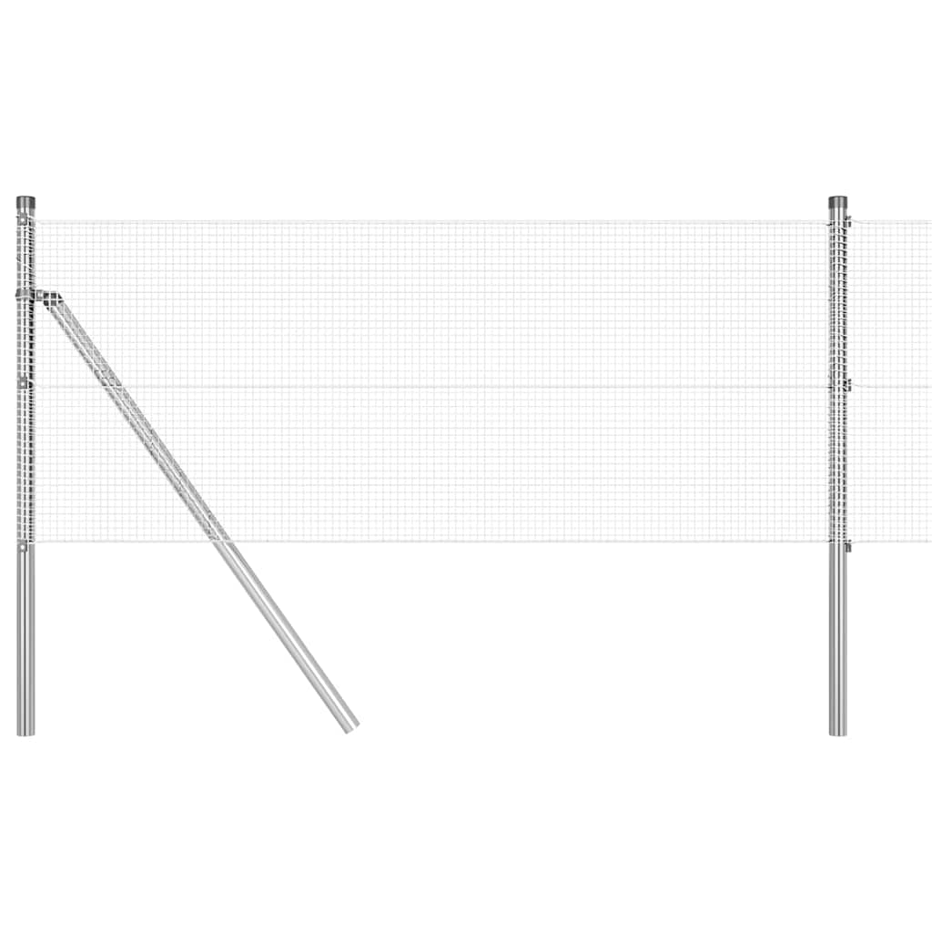 Palo della recinzione Argento 25 x 0,4 m (rete da 12 x 12 mm)