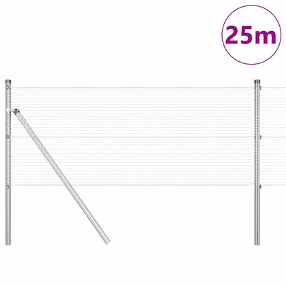 Palo della recinzione Argento 25 x 0,5 m (rete 16 x 16 mm)