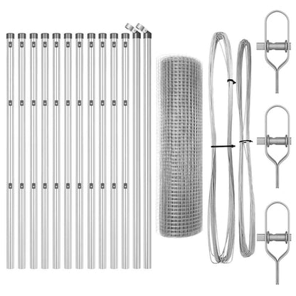 Palo della recinzione Argento 25 x 0,5 m (rete 25 x 25 mm)