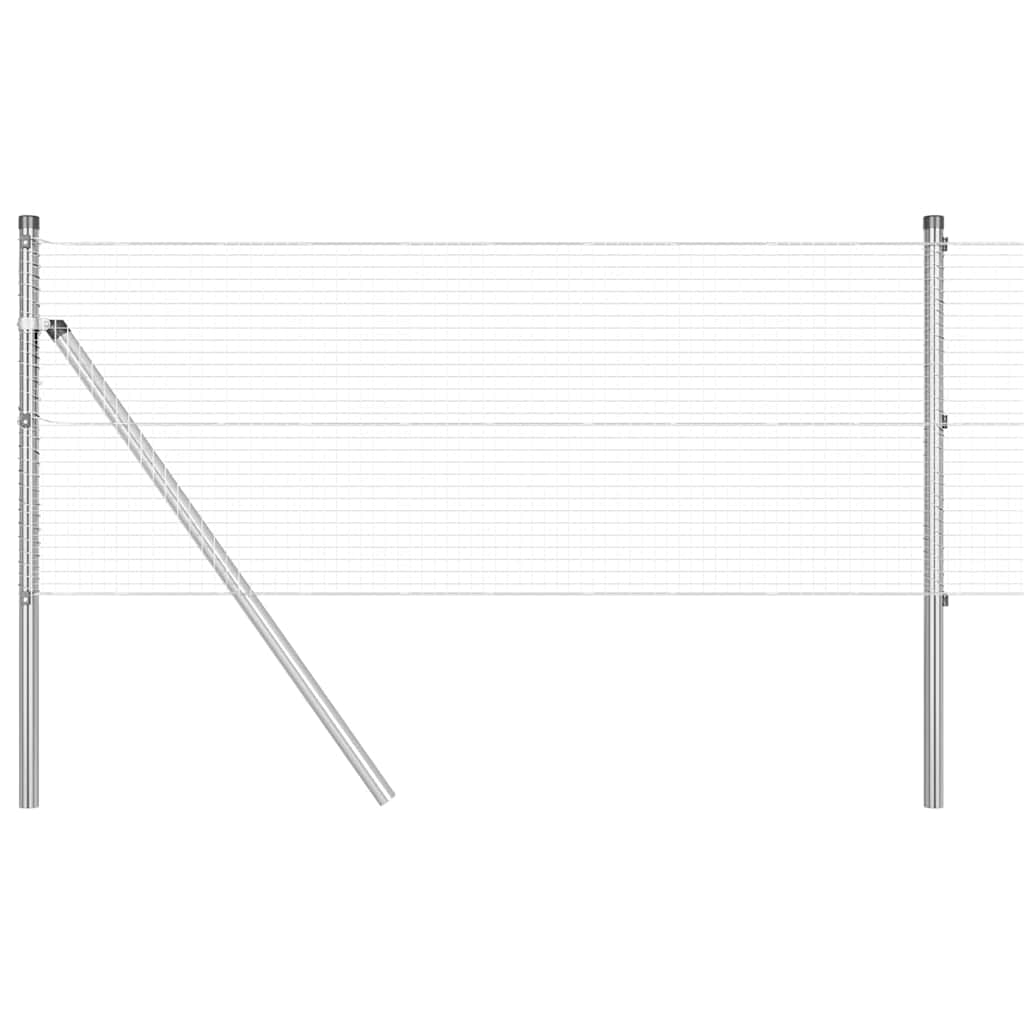 Palo della recinzione Argento 25 x 0,8 m (rete 19 x 19 mm)