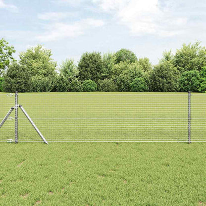 Palo della recinzione Argento 25 x 0,8 m (rete 25 x 25 mm)