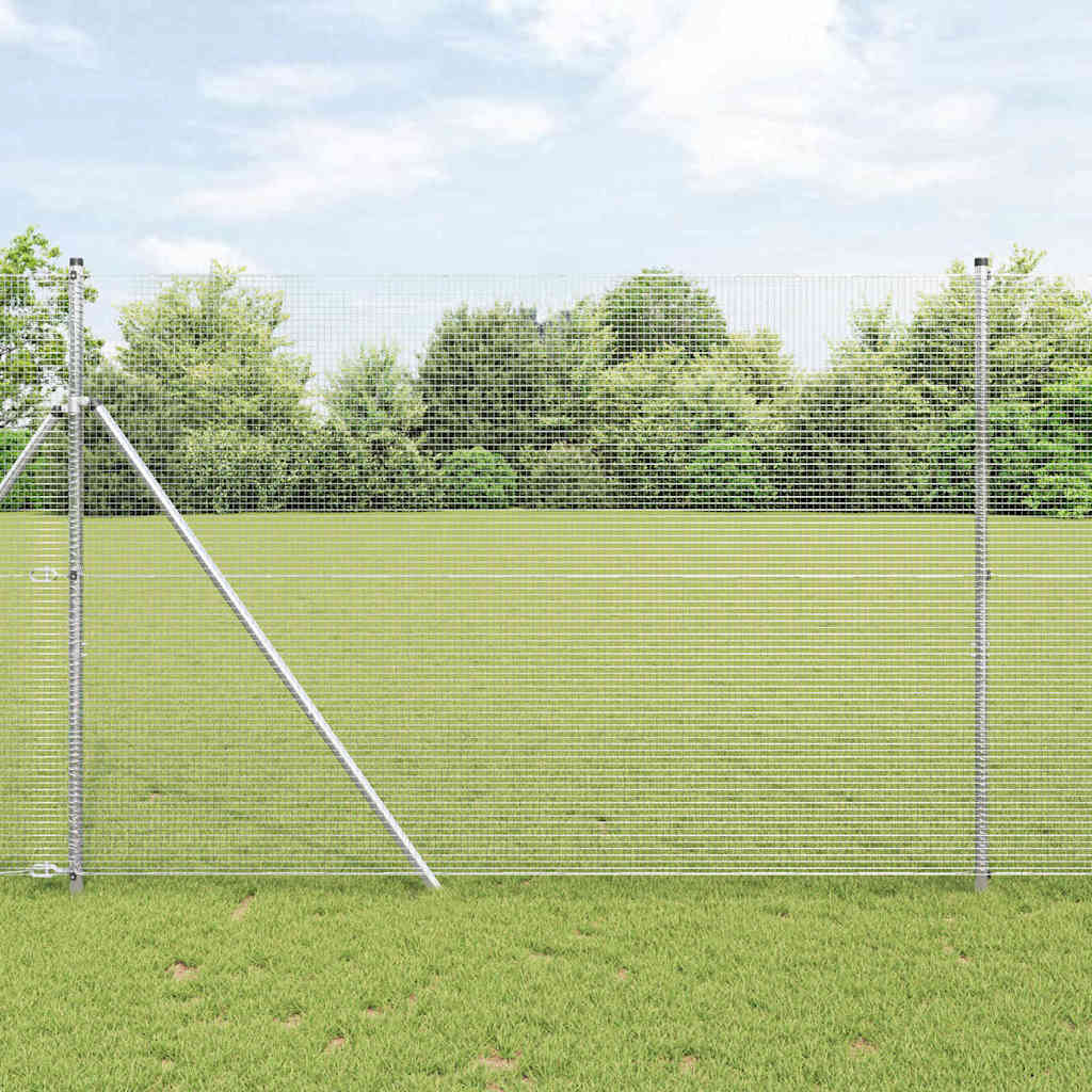 Palo della recinzione Argento Rete 25 x 1,5 m (rete 16 x 16 mm)