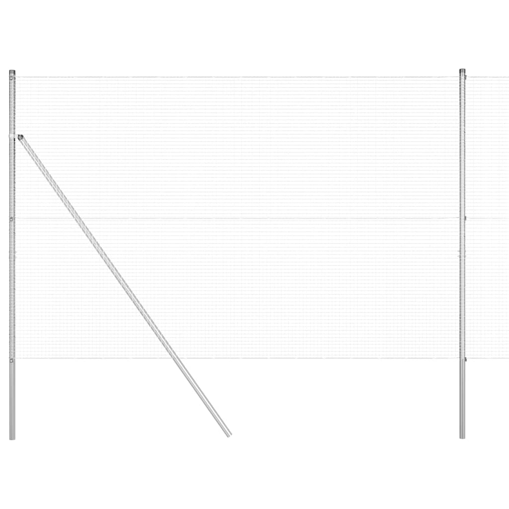 Palo della recinzione Argento 25 x 1,5 m (19 x 19 mm rete)