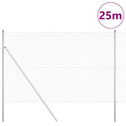 Palo della recinzione Argento 25 x 1,6 m (rete 12 x 12 mm)