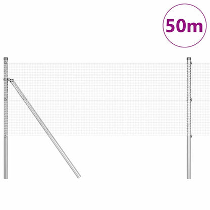 Palo della recinzione Argento 50 x 0,6 m (maglia 12 x 12 mm)