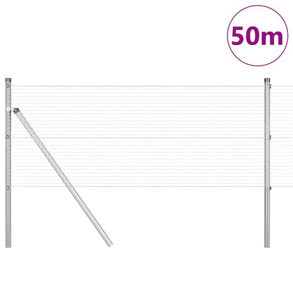 Palo della recinzione Argento 50 x 0,8 m (rete 19 x 19 mm)