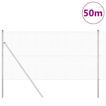 Palo della recinzione Argento 50 x 1 m (rete 12 x 12 mm)