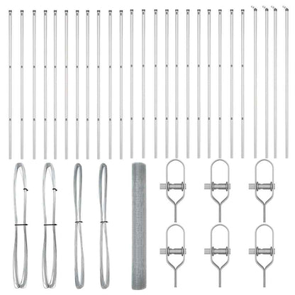 Palo della recinzione Argento 50 x 1,2 m (rete 12 x 12 mm)