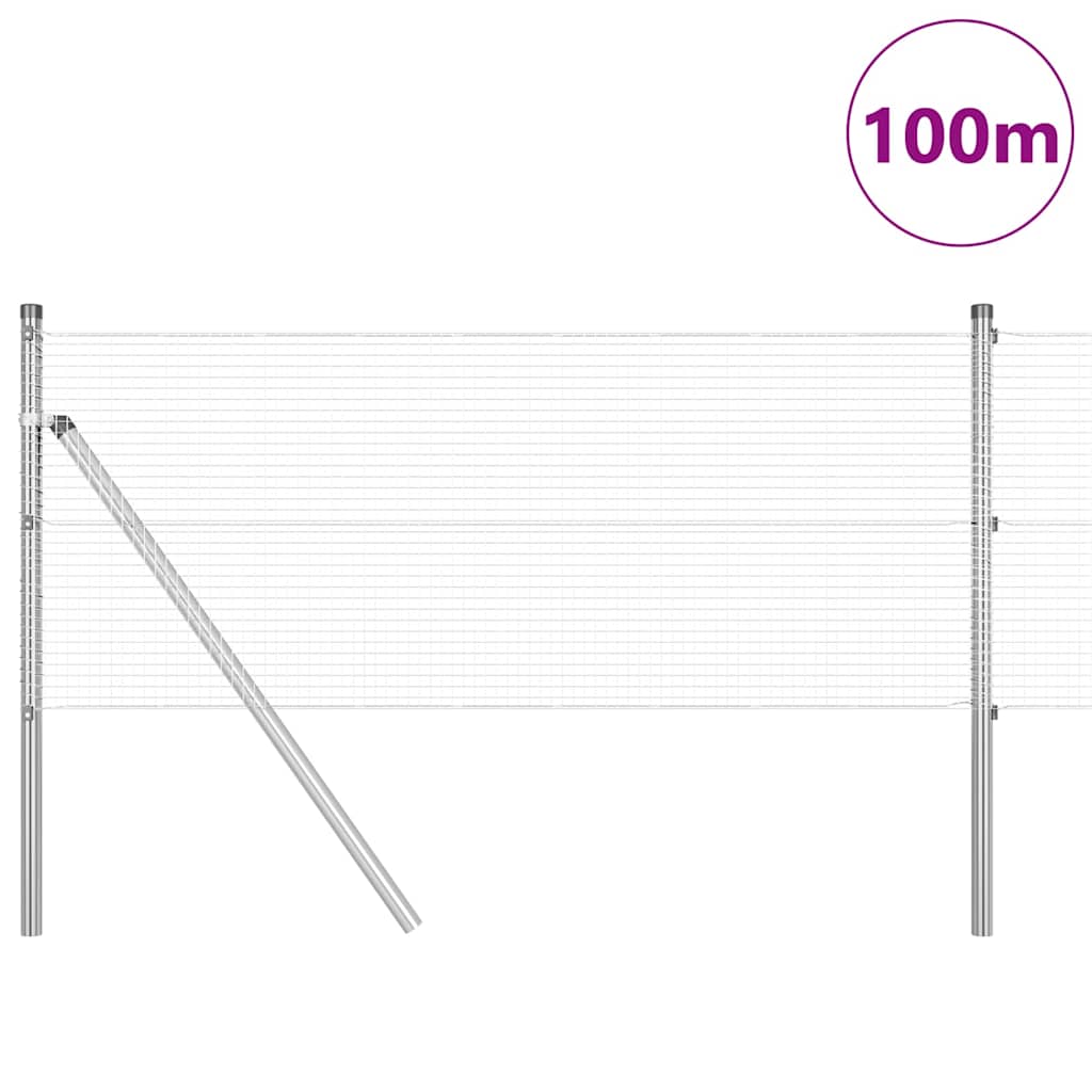 Palo della recinzione Argento 100 x 0,4 m (rete 16 x 16 mm)