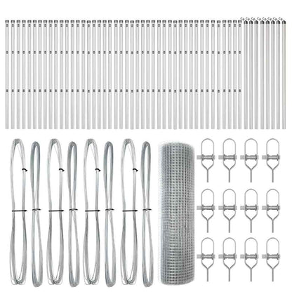 Palo della recinzione Argento 100 x 0,4 m (rete 25 x 25 mm)