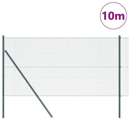 Palo della recinzione Verde 10 x 1 m (rete 19 x 19 mm) Acciaio