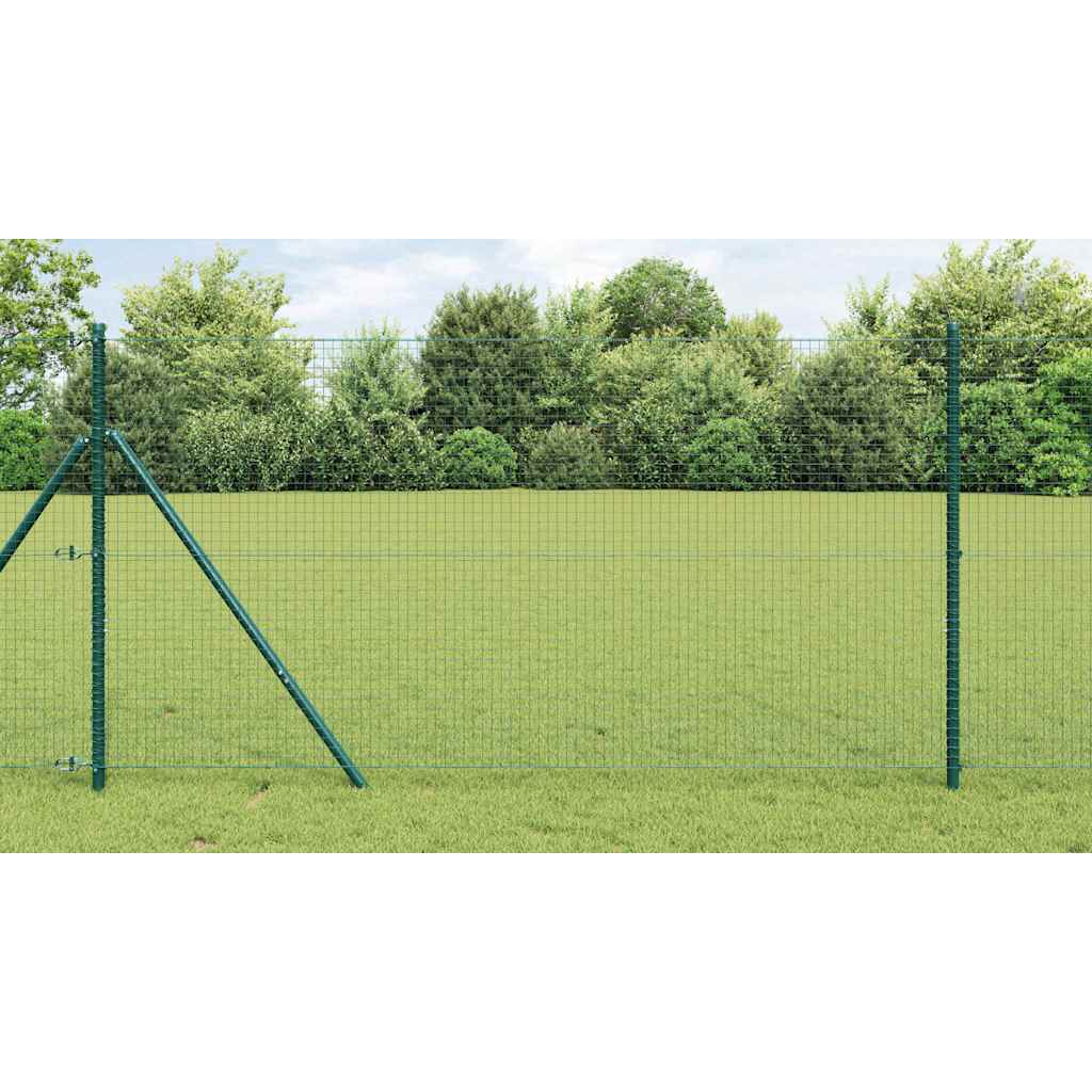 Palo della recinzione Verde 10 x 1 m (rete 25 x 25 mm) Acciaio