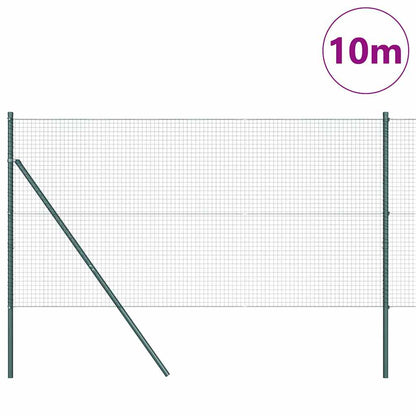 Palo della recinzione Verde 10 x 1 m (rete 25 x 25 mm) Acciaio