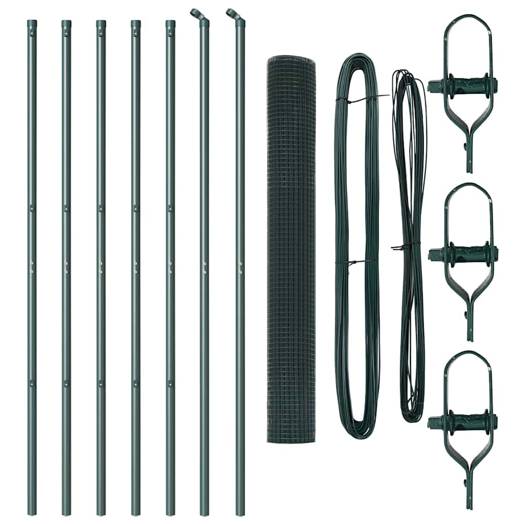 Palo della recinzione Verde 10 x 1,4 m (rete 12 x 12 mm)