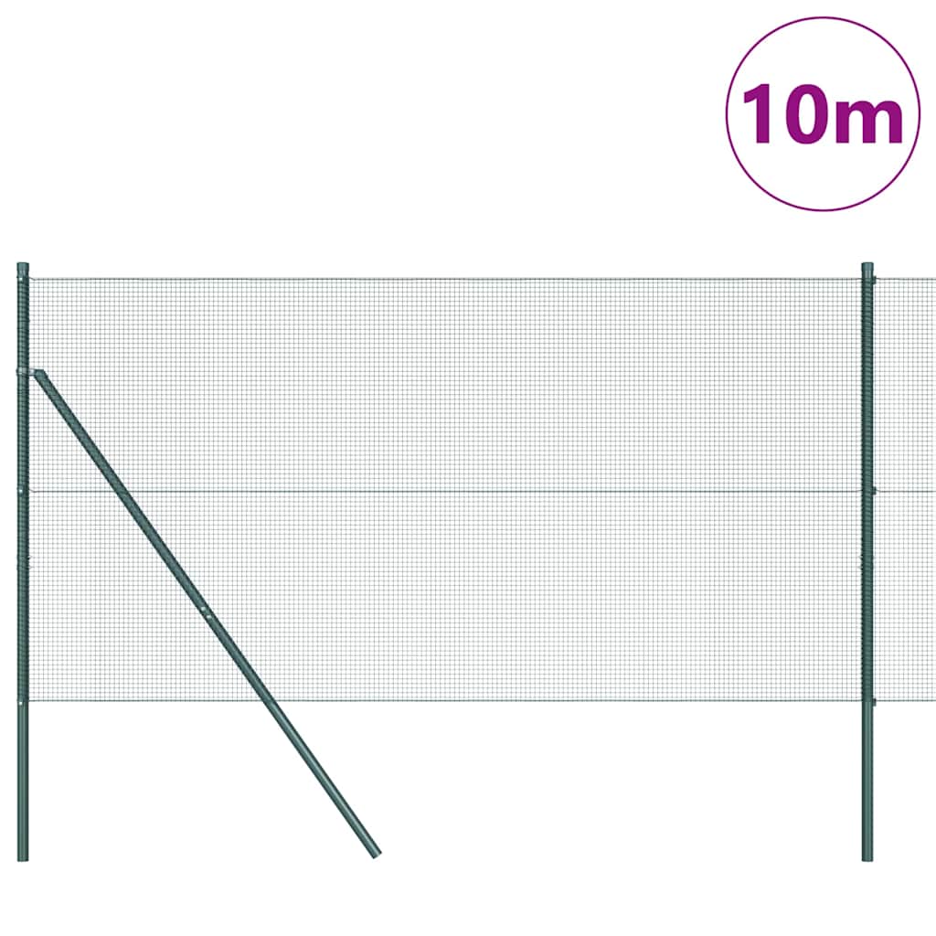 Palo della recinzione Verde 10 x 1,4 m (rete 12 x 12 mm)