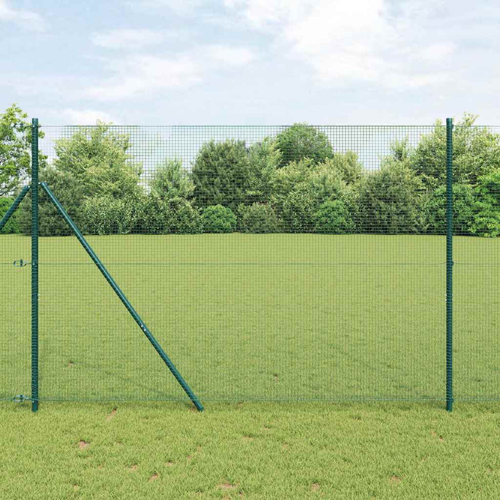 Palo della recinzione Verde 10 x 1,5 m (rete 16 x 16 mm)