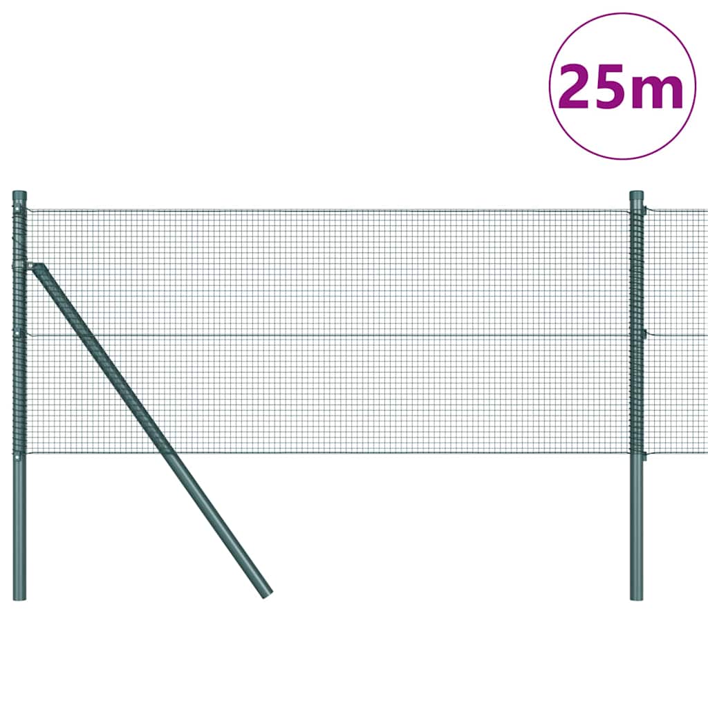 Palo della recinzione Verde 25 x 0,4 m (rete da 12 x 12 mm)