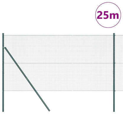 Palo della recinzione Verde 25 x 1 m (maglia 25 x 25 mm)