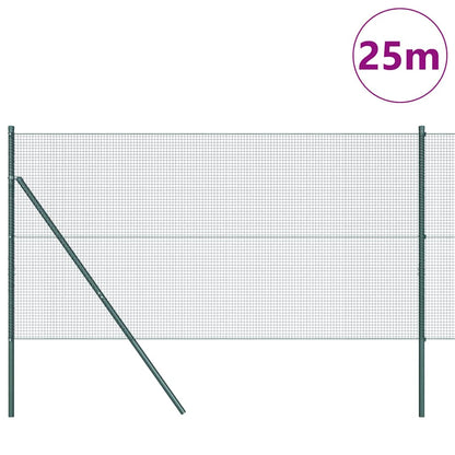 Palo della recinzione Verde 25 x 1,4 m (rete 16 x 16 mm)