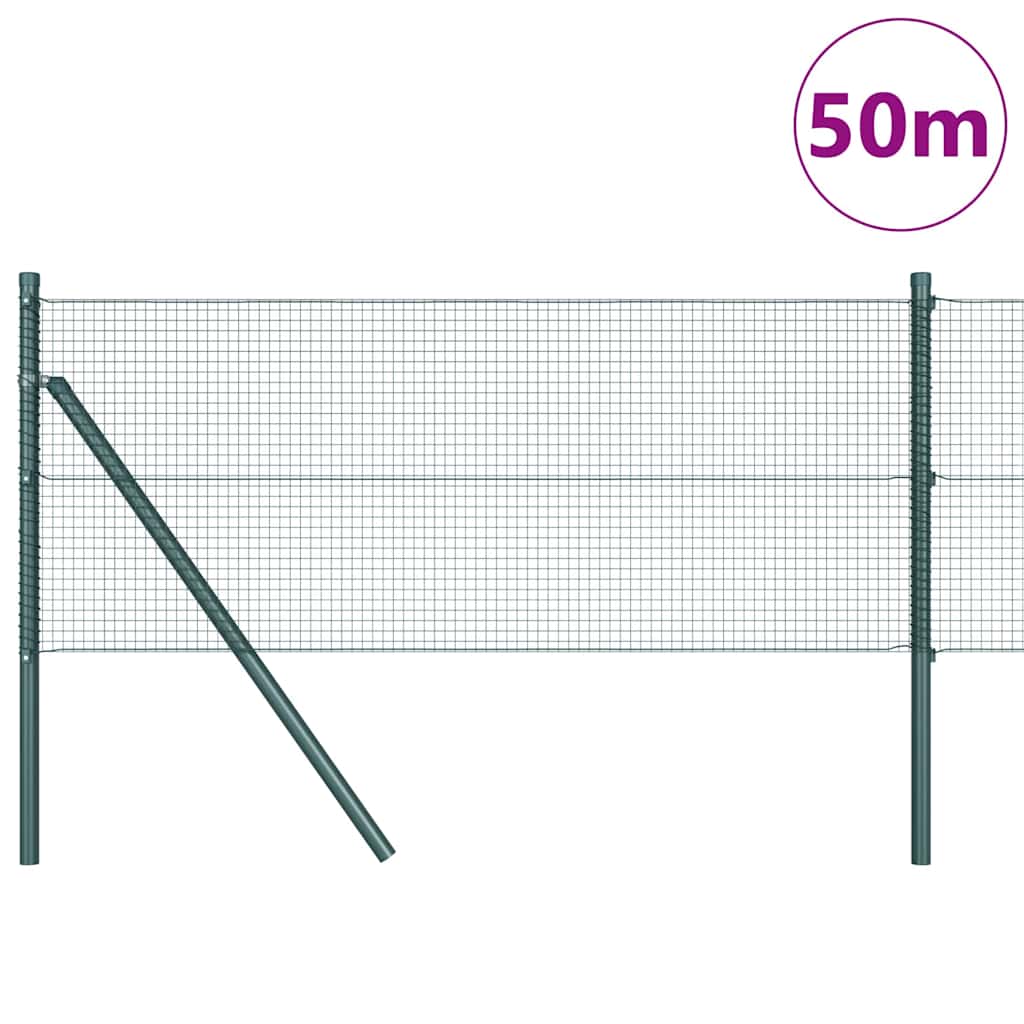 Palo della recinzione Verde 50 x 0,8 m (rete 16 x 16 mm)