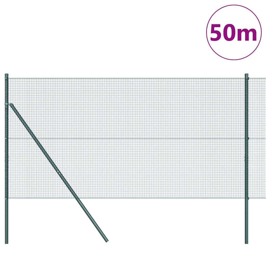 Palo della recinzione Verde 50 x 1 m (rete 16 x 16 mm)