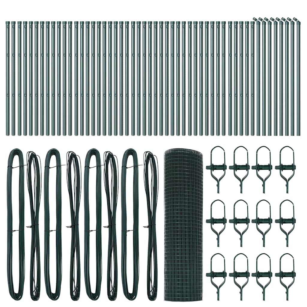 Palo della recinzione Verde 100 x 0,5 m (rete 12 x 12 mm)