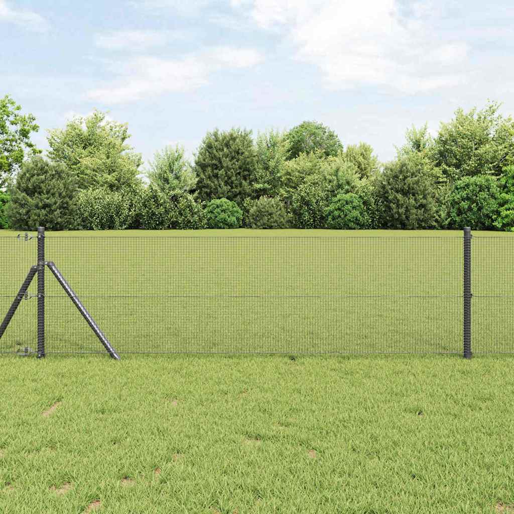 Palo della recinzione Grigio 10 x 0,8 m (rete 12 x 12 mm)