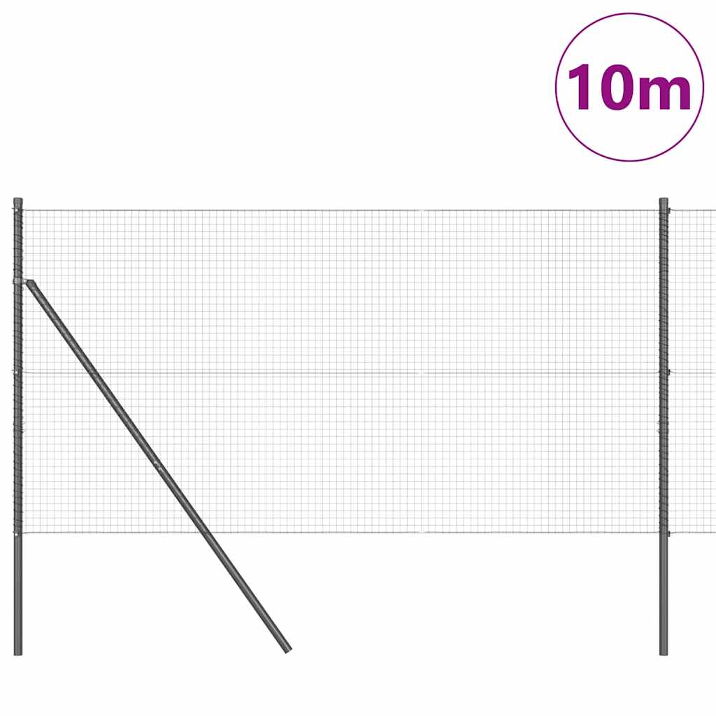 Palo della recinzione Grigio 10 x 1 m (rete 25 x 25 mm) Acciaio