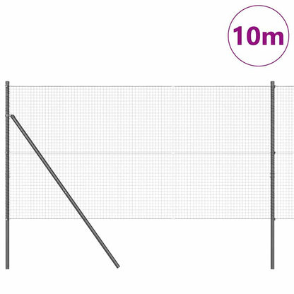 Palo della recinzione Grigio 10 x 1 m (rete 25 x 25 mm) Acciaio