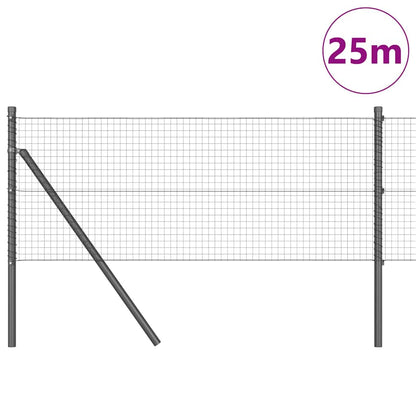 Palo della recinzione Grigio 25 x 0,6 m (rete 25 x 25 mm)