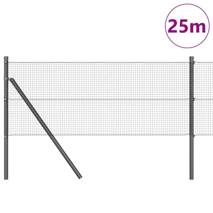 Palo della recinzione Grigio 25 x 0,8 m (rete 16 x 16 mm)