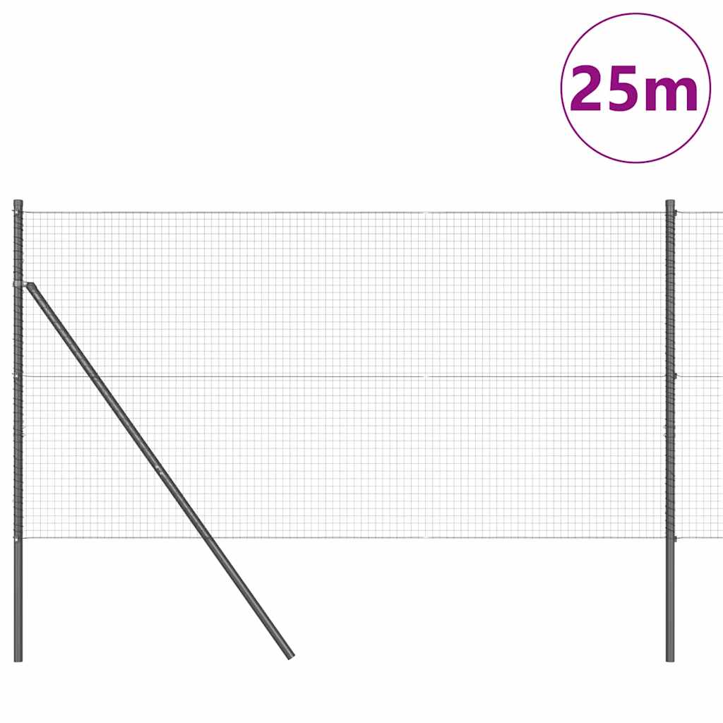 Palo della recinzione Grigio 25 x 1 m (maglia 25 x 25 mm)