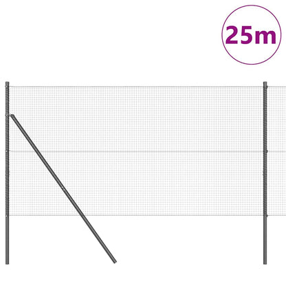 Palo della recinzione Grigio 25 x 1,2 m (rete da 19 x 19 mm)