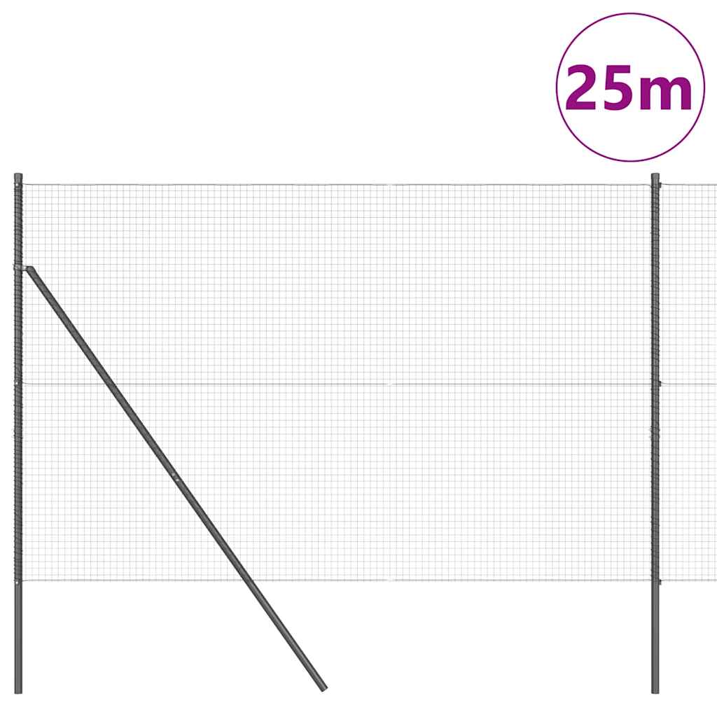 Palo della recinzione Grigio 25 x 1,5 m (25 x 25 mm rete)