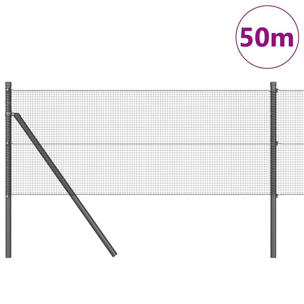 Palo della recinzione Grigio 50 x 0,4 m (rete 12 x 12 mm)