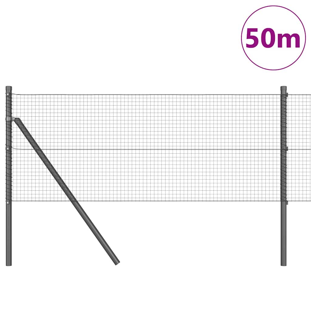 Palo della recinzione Grigio 50 x 0,6 m (maglia 19 x 19 mm)