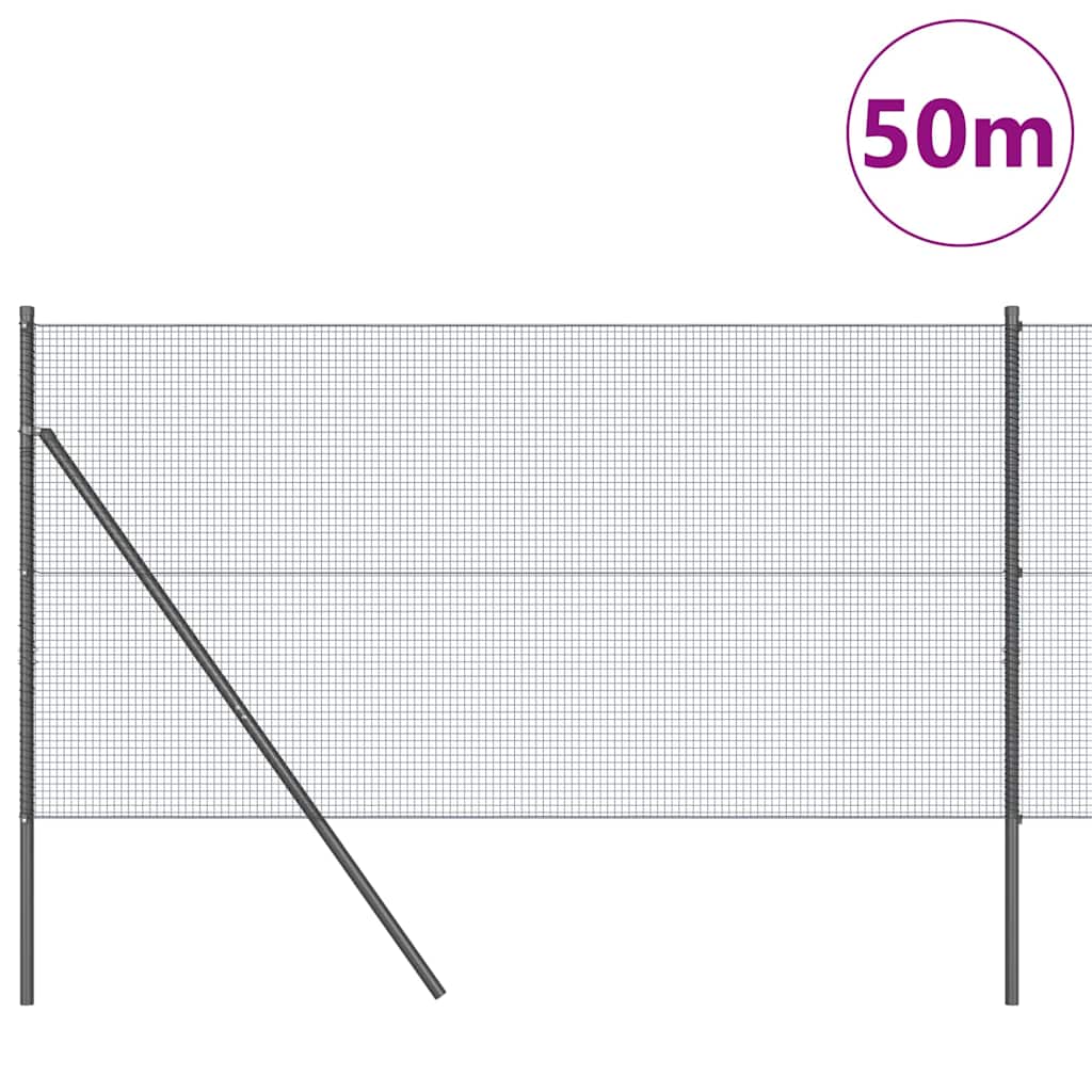 Palo della recinzione Grigio 50 x 1 m (rete 16 x 16 mm)