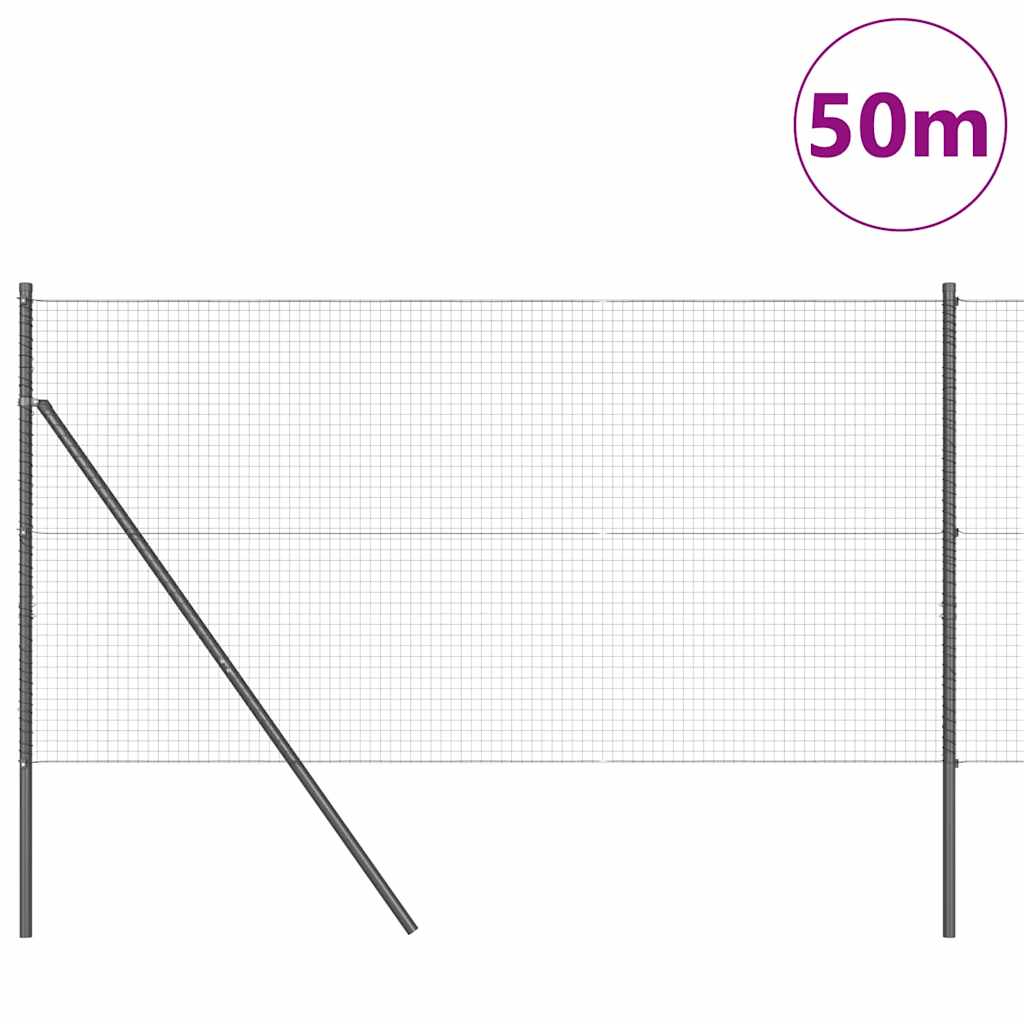 Palo della recinzione Grigio 50 x 1,2 m (maglia 25 x 25 mm)