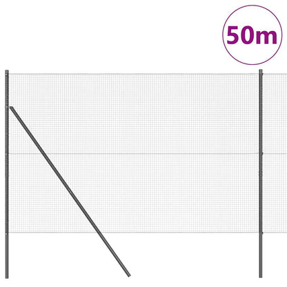 Palo della recinzione Grigio 50 x 1,4 m (rete 19 x 19 mm)