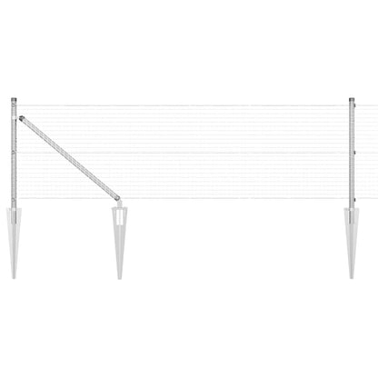 Palo della recinzione Argento 10 x 0,4 m (rete da 25 x 25 mm)