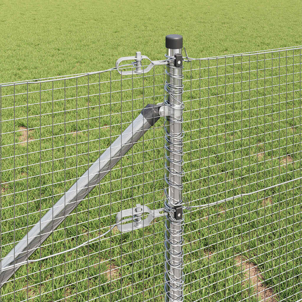 Palo della recinzione Argento 10 x 0,6 m (rete da 19 x 19 mm)
